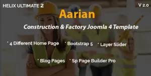 Aarian - Construction Responsive Joomla 4 Template