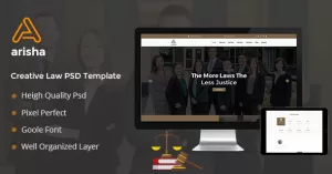 Aarisha - Law Firm Landing Page PSD Template