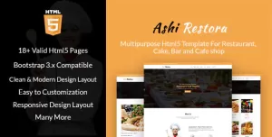 Aashi Restora - Multipurpose HTML5 Template For Restaurant, Cake, Bar and Cafe shop