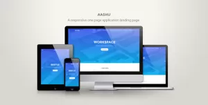 Aashu - A responsive onepage application landing page