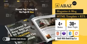 Abaz - Newspaper & Magazine Blog HTML Template