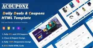 AcouponZ - Daily deals & coupon codes Bootstrap template