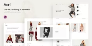 Acri - Fashion & Clothing eCommerce Adobe XD Template