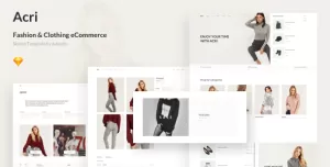 Acri - Fashion & Clothing eCommerce Sketch Template