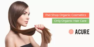 Acure Organics Hair Care, Fashion Shop - Psd Template