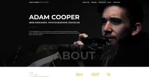Adam Cooper - Photographer Portfolio Landing Joomla Template