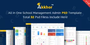 Admin - Akkhor School Management System PSD