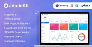 AdminKit - Multipurpose Bootstrap 4.0 Admin Templates