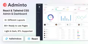 Adminto -  React Tailwind CSS Admin & Dashboard Template
