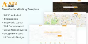 ADSHUNT – Classified and Listing Template