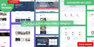 Aduca - Education HTML Template with Dashboard