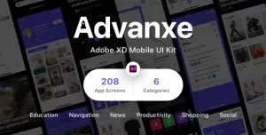 Advanxe - Adobe XD Mobile UI Kit