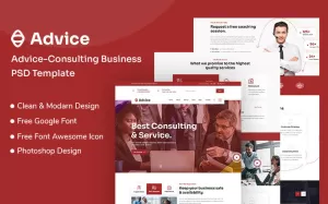 Advice-Consulting Business PSD Template - TemplateMonster