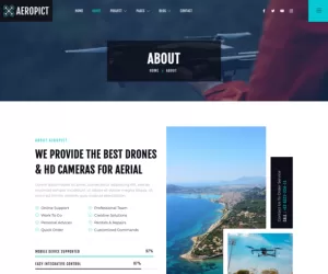 Aeropict – Drone Aerial Photography & Videography Elementor Template Kit