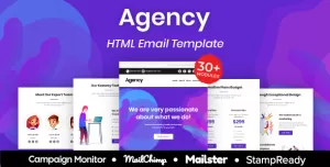 Agency - Multipurpose Responsive Email Template 30+ Modules Mailchimp