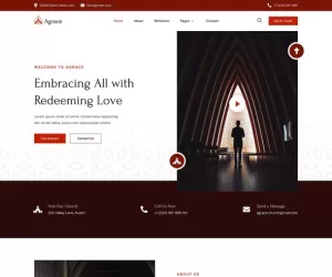 Agrace - Modern Church Website Elementor Template Kit