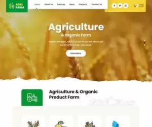 Agriculture WordPress theme for agro farming organic natural herb
