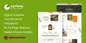 Agrifoody - Organic & Healthy Food Elementor Template Kit