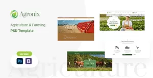 Agronix - Organic Farm Agriculture PSD Template