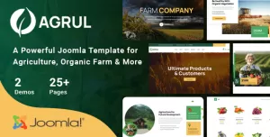 Agrul - Organic Farm Agriculture Joomla 4 Template