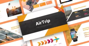 AirTrip Travel Modern PowerPoint Template - TemplateMonster