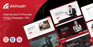 Akhash - Internet and TV Provider HTML5 Template + RTL