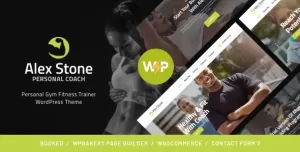 Alex Stone  Personal Gym Fitness Trainer WordPress Theme