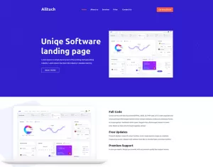 Alltuch - Software Landing Page PSD Template