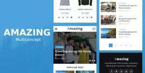 Amazing - Multiconcept News, Magazine, Blog and eCommerce Mobile Template