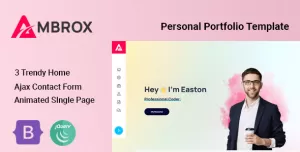 Ambrox - Personal Portfolio Template
