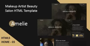 Amelie - Makeup Artist & Model Portfolio HTML Template