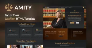 Amity: Elevate Your Legal Practice with our Responsive Law Firm HTML Template