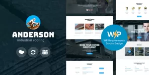 Anderson  Industrial Roofing Services Construction WordPress Theme