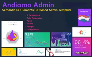 Andiamo Admin - Semantic-Ui / Fomantic-Ui Based Responsive Admin Template