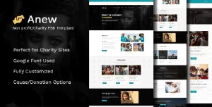 Anew - Nonprofit, Charity PSD Template