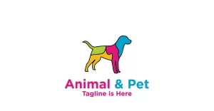 Animal & Pet DOG Multi color Logo Template