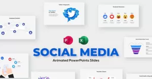 Animated Social Media PowerPoint  Infographic