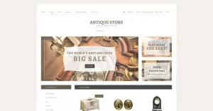Antique Store Responsive Shopify Theme - TemplateMonster