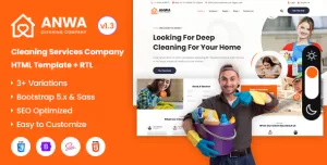 Anwa - Cleaning Services Company HTML Template