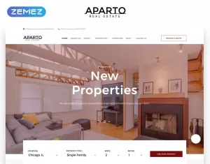 Aparto - Real Estate Responsive Multipage HTML Website Template