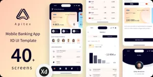 Apitex - Mobile Banking App XD UI Template
