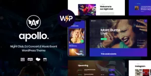 Apollo  Night Club, DJ Concert & Music Event WordPress Theme