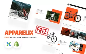 Apparelix Free Bikes Store Shopify Theme - TemplateMonster