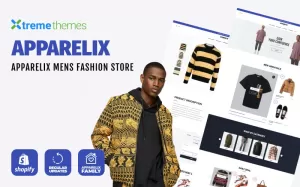 Apparelix Men`s Fashion Shopify Theme - TemplateMonster