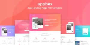 Appbox - App Landing Page PSD Template