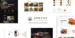 Appetite   Restaurant & Cafe PSD Template