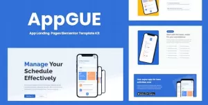AppGUE - Mobile App Showcase Elementor Template Kit