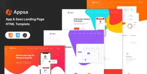 Appsa - Software, SaaS and App Landing HTML Template