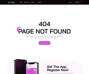 Aptify – Mobile App Landing Page & Tech Company Elementor Template Kit