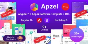 Apzel - Angular 16+ App & SaaS Software Startup Template